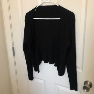 Cropped black cardigan